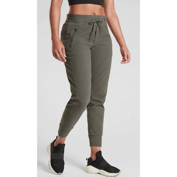Athleta Pants - Athleta Trekkie North Jogger Pants 2 Mountain Olive Green Travel Hiking Gorpcore